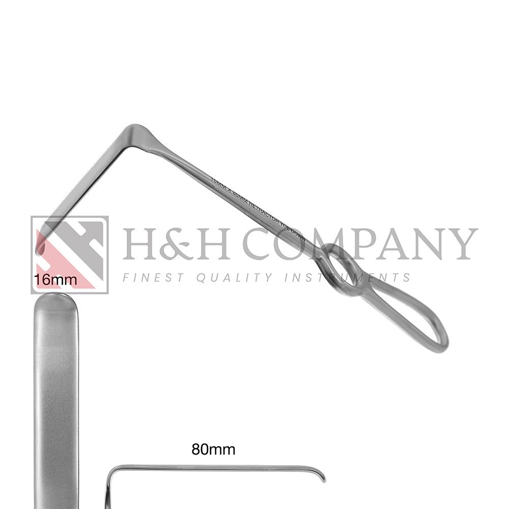 Retractor, 16 x 80mm, Toe Down