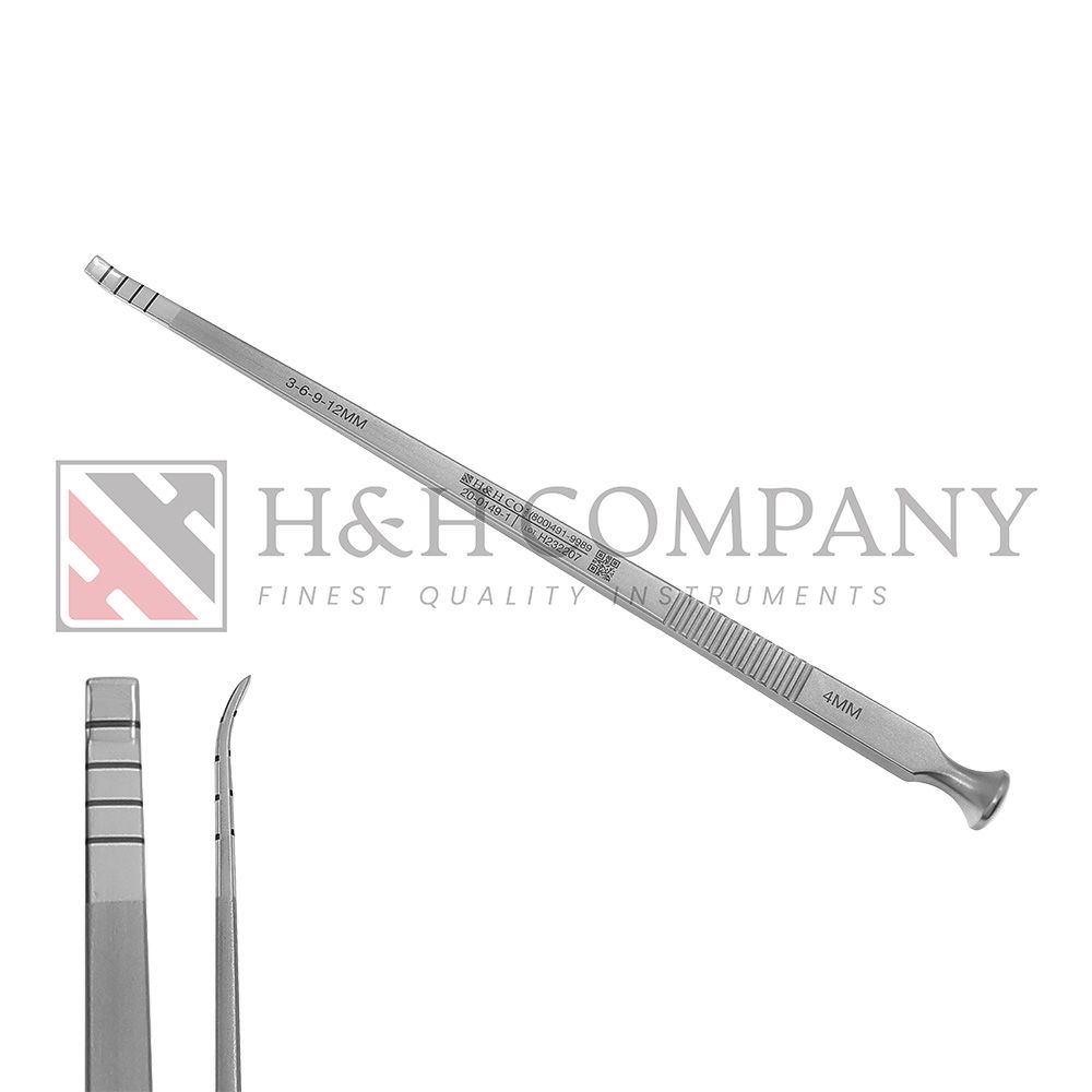 Osteotome, Slight Curve, 4mm, 7"