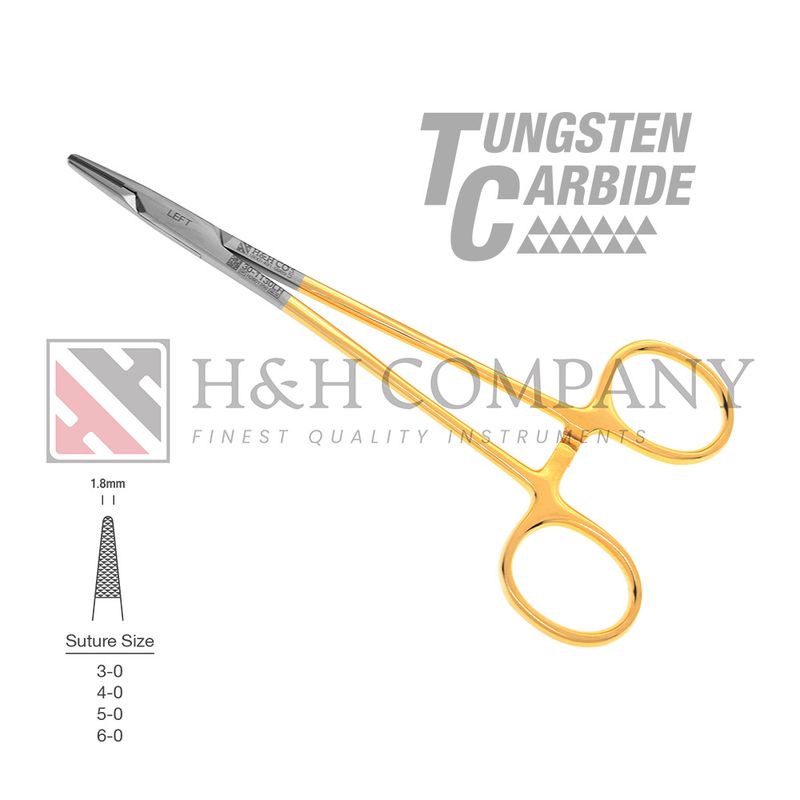NEEDLE HOLDER - CRILE-WOOD-6"- LEFT HAND