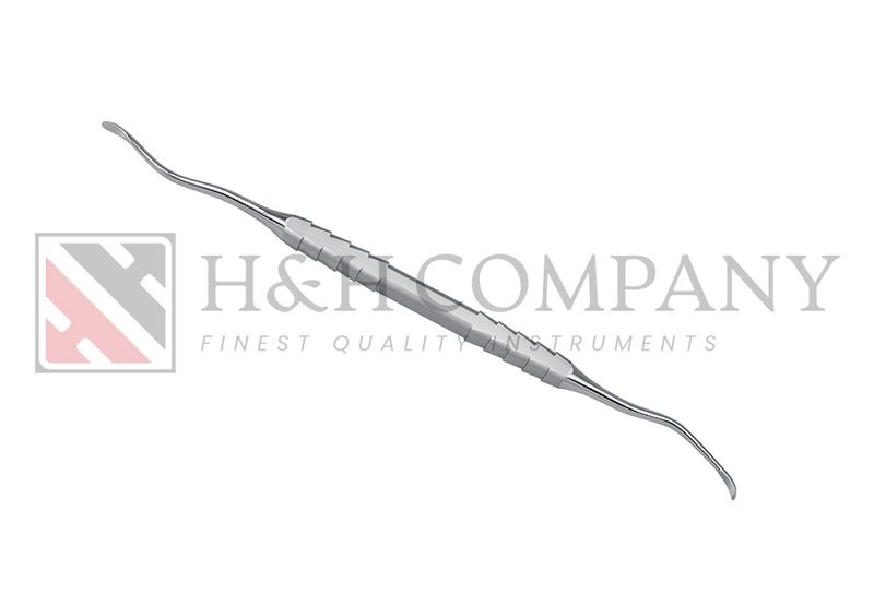 Bone Curette, Lucas, Mesial/Distal, Z-Handle, With Serrations, 2.5mm