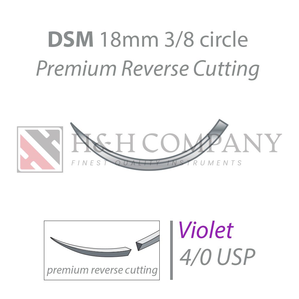 GLYCOLON violet DSM18 4/0 USP 45 cm