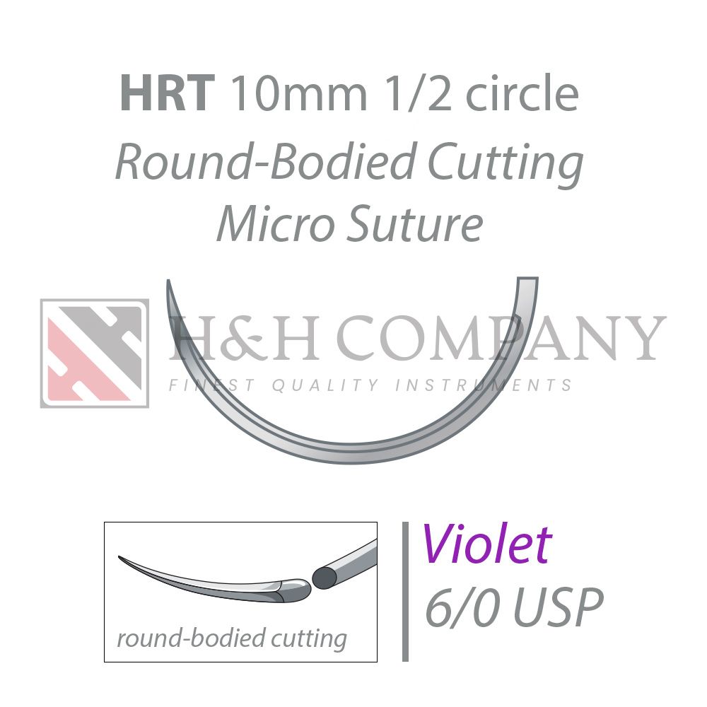 GLYCOLON violet HRT10 6/0 USP  45 cm