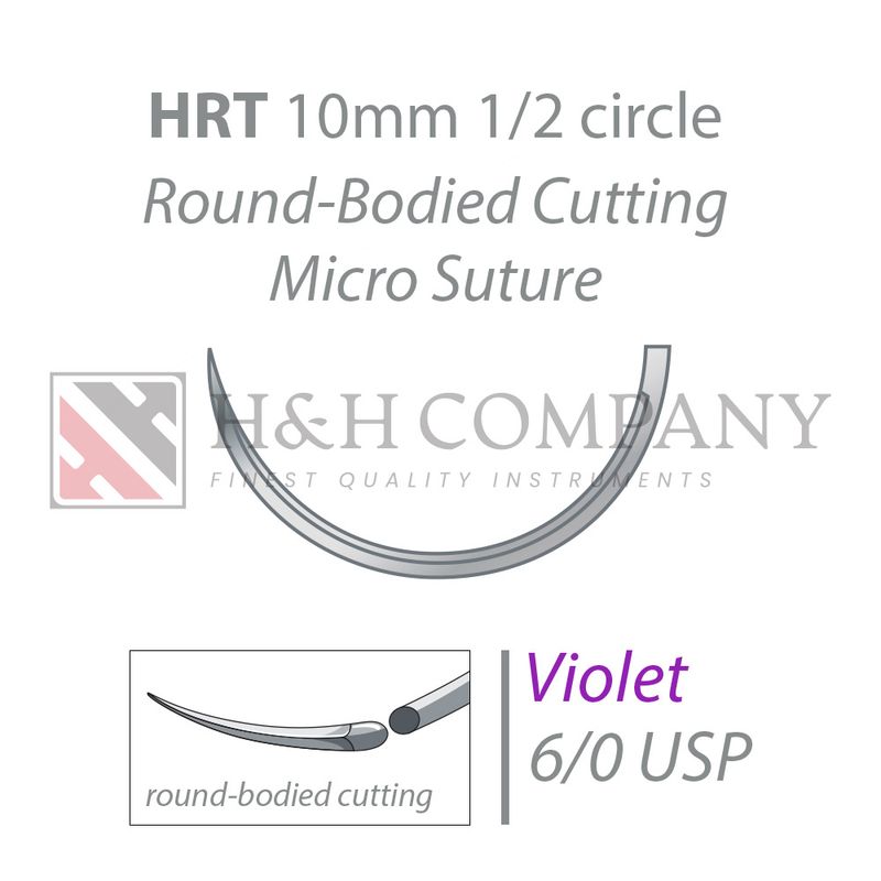 GLYCOLON violet HRT10 6/0 USP  45 cm