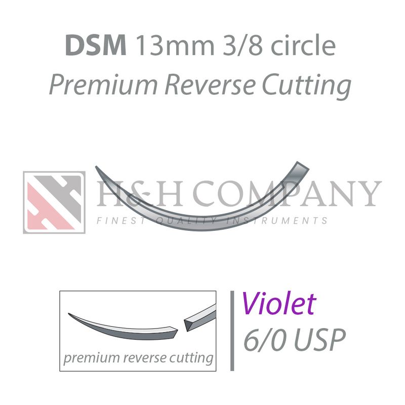 PGA-RESORBA violet DSM13 6/0 USP 45 cm