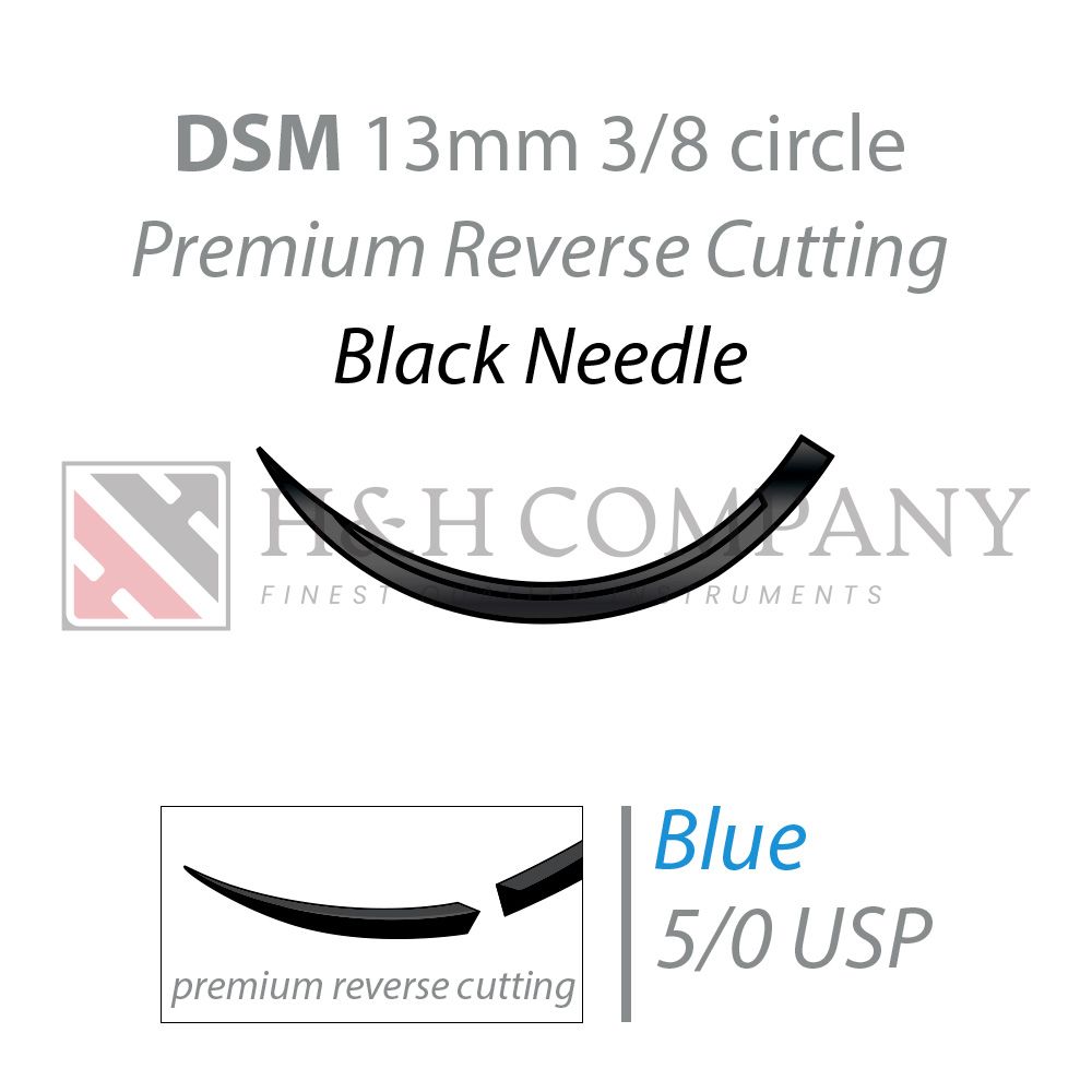 RESOLON blue DSM13 black needle 5/0 USP 45 cm