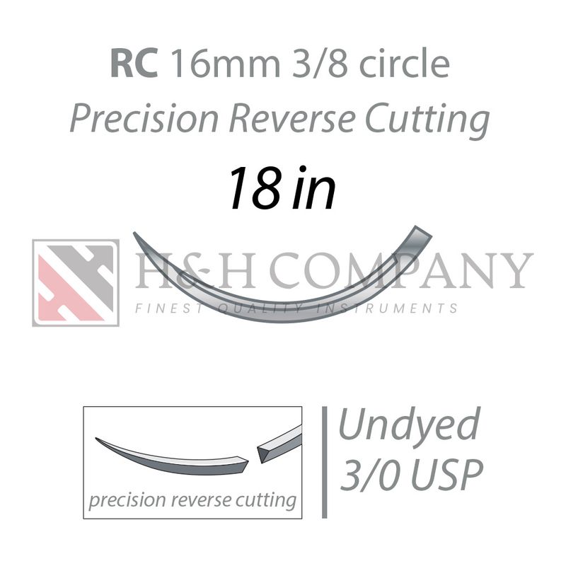 Cytoplast PTFE Suture (USP 3-0); 16mm 3/8 RC Needle, 18”