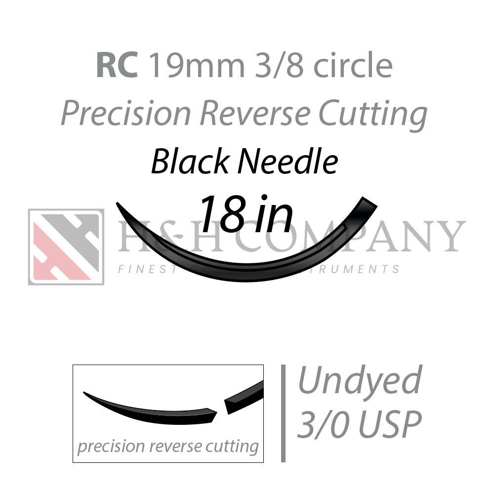 Cytoplast CS-05 PTFE Suture (USP 3-0); 18 in. Black Needle