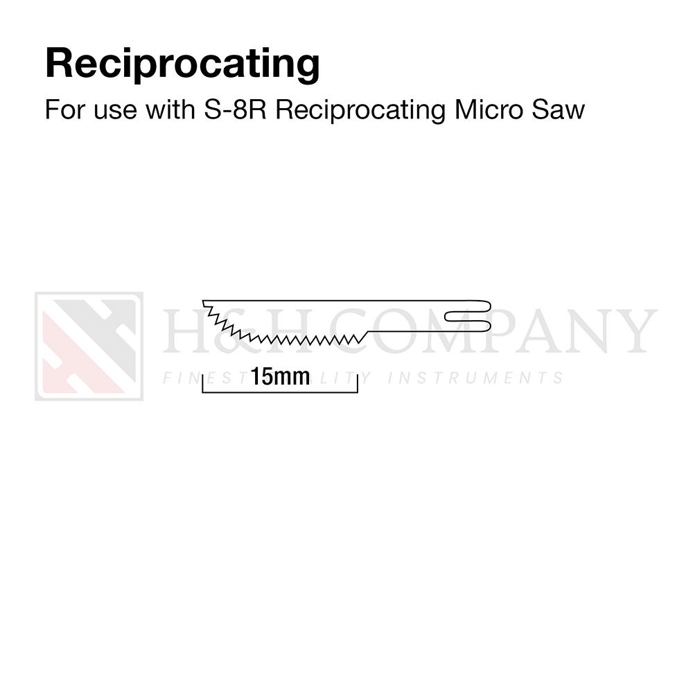 R-15 Saw Blade, 15mm, For use with S-8R Reciprocating Saw (5pcs)