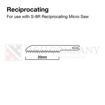 R-20 Saw Blade, 20mm, For use with S-8R Reciprocating Saw (5pcs)