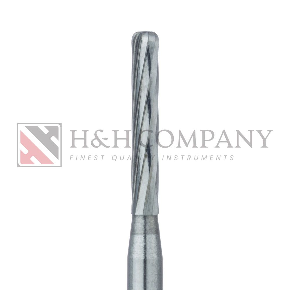 Trimming &amp; Finishing Carbide Bur, Long Round Edge Cylinder, 1.2mm Ø, FGL 5PK