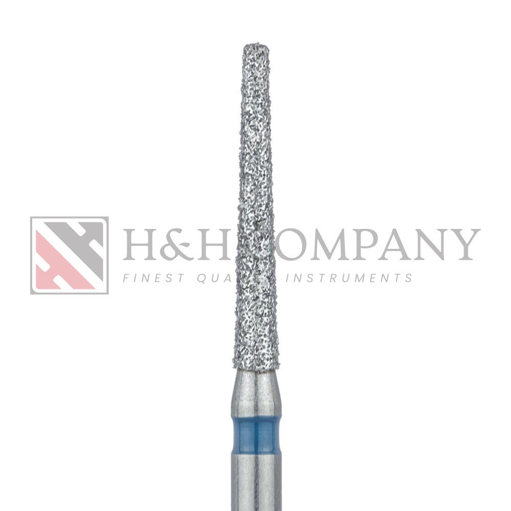 Extra Long Tapered Flat End Diamond Bur, 1.4mm, Medium, 0.8mm Tip, FG 5PK