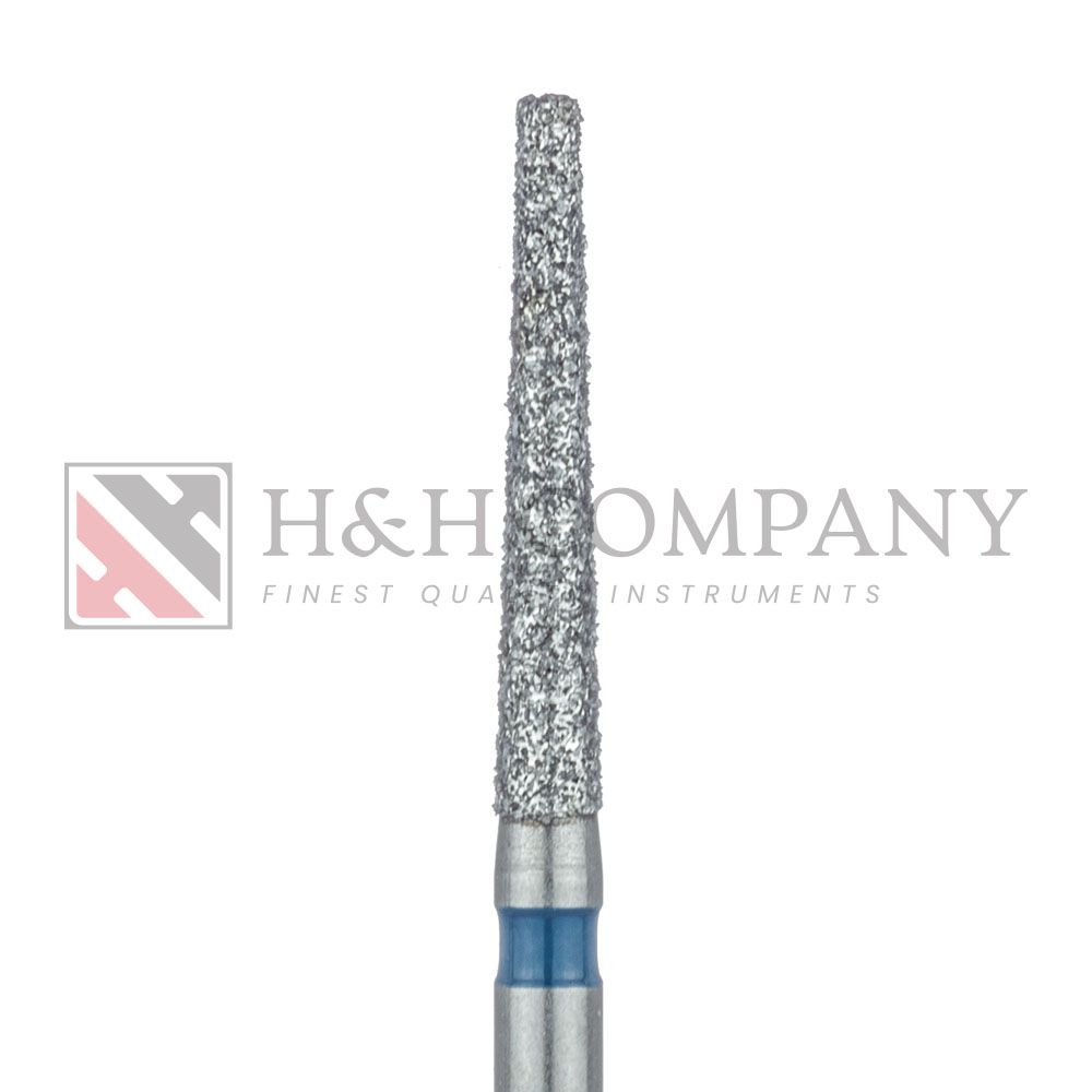 Extra Long Tapered Flat End Diamond Bur, 1.6mm, Medium, 0.9mm Tip, FG 5PK