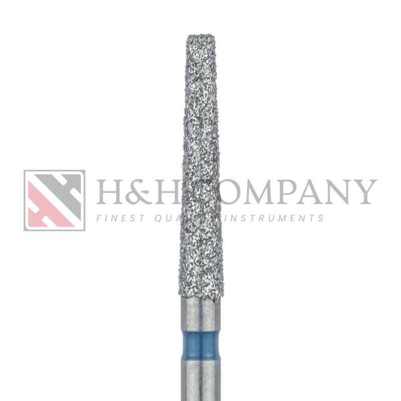 Extra Long Tapered Flat End Diamond Bur, 1.8mm, Medium, 1.2mm Tip, FG 5PK