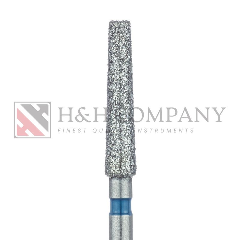 Extra Long Tapered Flat End Diamond Bur, 2.1mm, Medium, 1.4mm Tip, FG 5PK