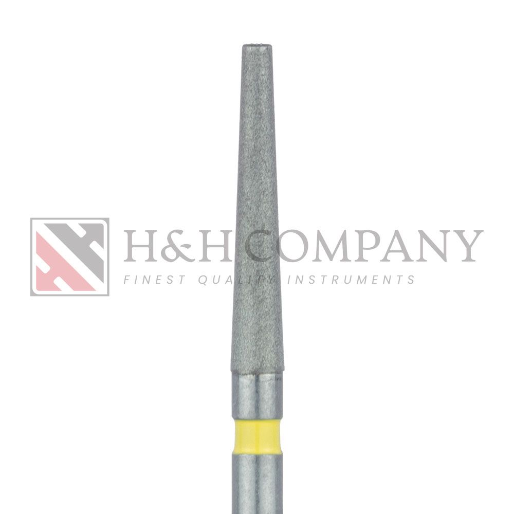 Extra Long Tapered Flat End Diamond Bur, 1.6mm, Extra Fine, 0.9mm Tip, FG 5PK