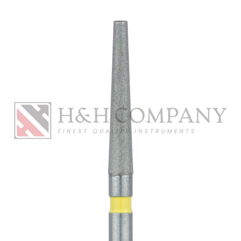 Extra Long Tapered Flat End Diamond Bur, 1.6mm, Extra Fine, 0.9mm Tip, FG 5PK