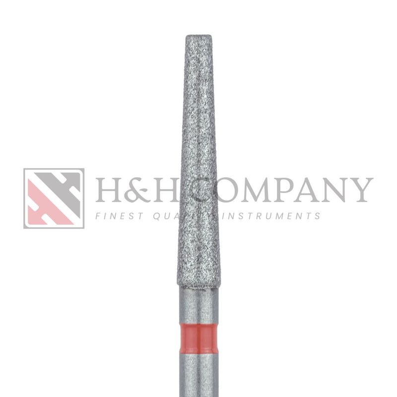 Extra Long Tapered Flat End Diamond Bur, 1.8mm, Fine, 1.2mm Tip, FG 5PK