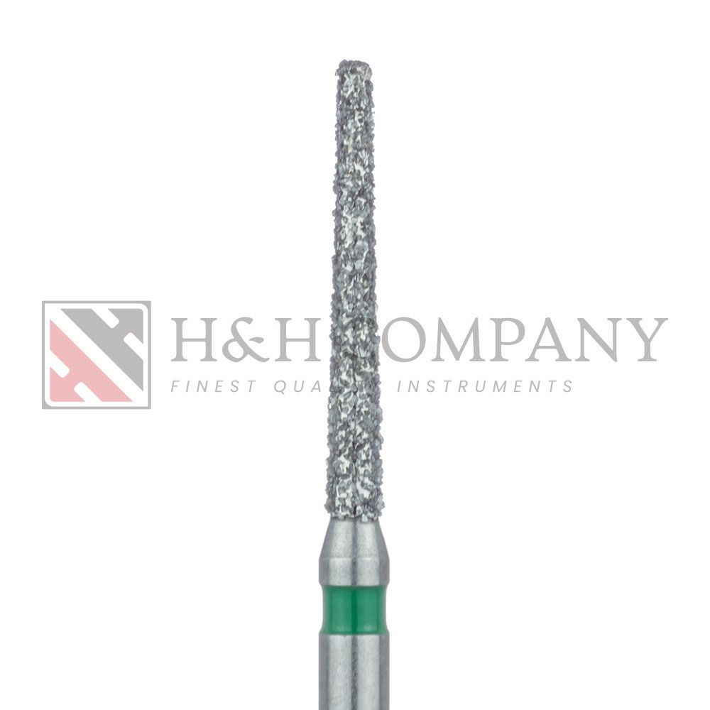 Extra Long Tapered Flat End Diamond Bur, 1.4mm, Coarse, 0.8mm Tip, FG 5PK