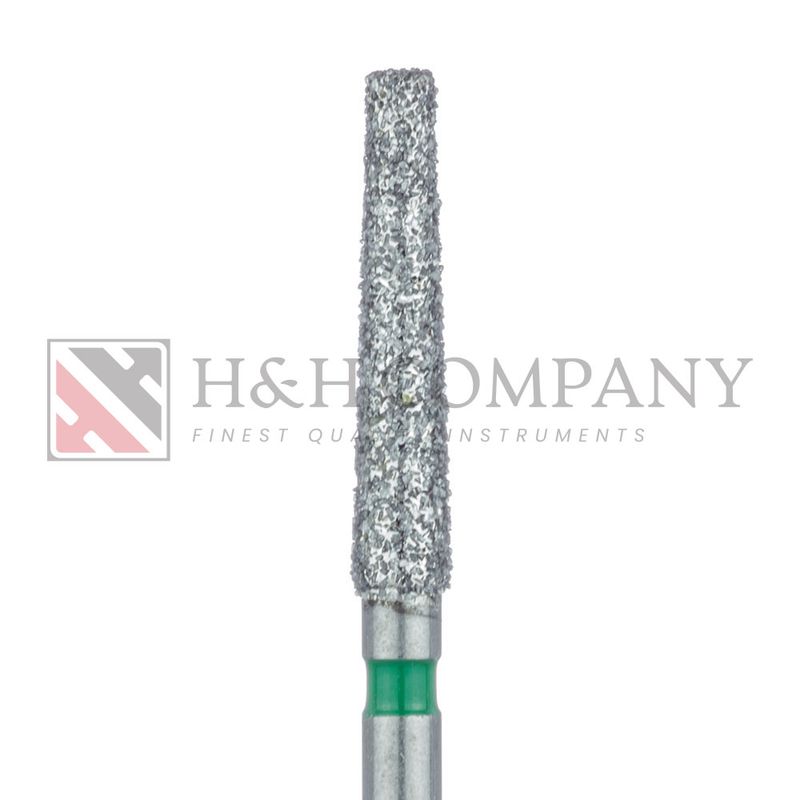 Extra Long Tapered Flat End Diamond Bur, 2.1mm, Coarse, 1.4mm Tip, FG 5PK