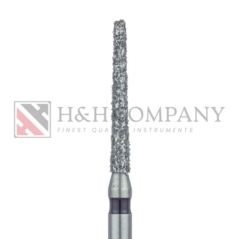 Extra Long Tapered Flat End Diamond Bur, 1.4mm, Super Coarse, 0.8mm Tip, FG 5PK