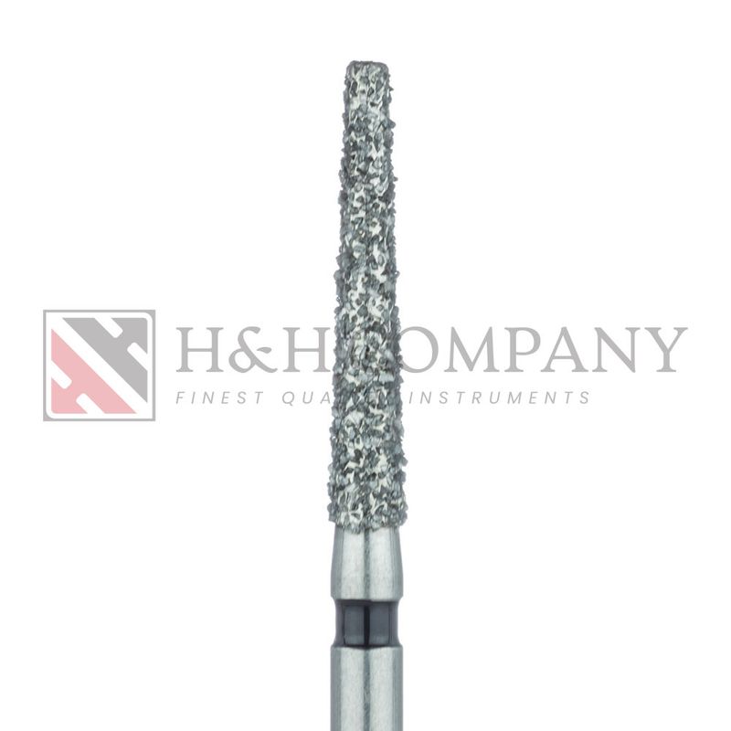 Extra Long Tapered Flat End Diamond Bur, 1.8mm, Super Coarse, 1.2mm Tip, FG 5PK
