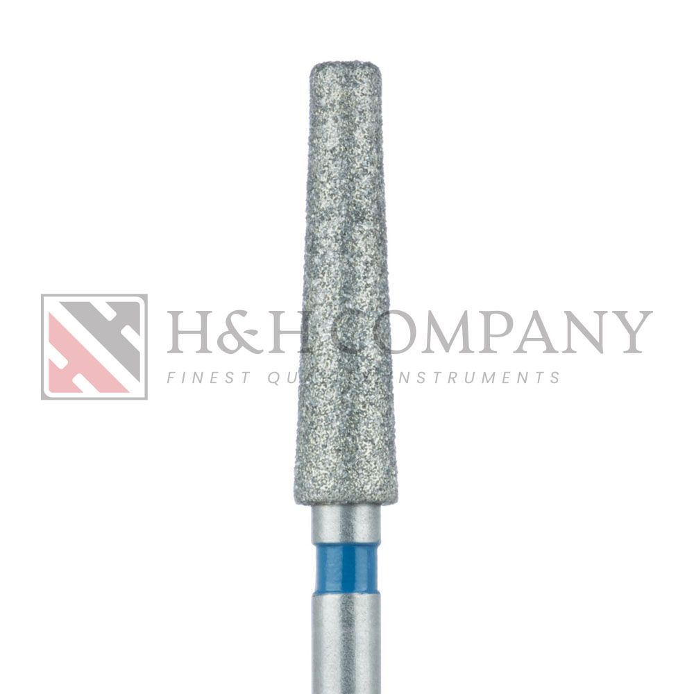 Zirconia Diamond Bur, 2 Degree Tapered Flat End, 2.4mm, Medium, FG 5PK