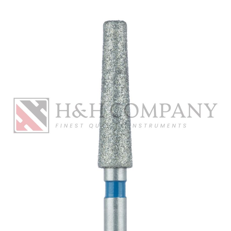 Zirconia Diamond Bur, 2 Degree Tapered Flat End, 2.4mm, Medium, FG 5PK