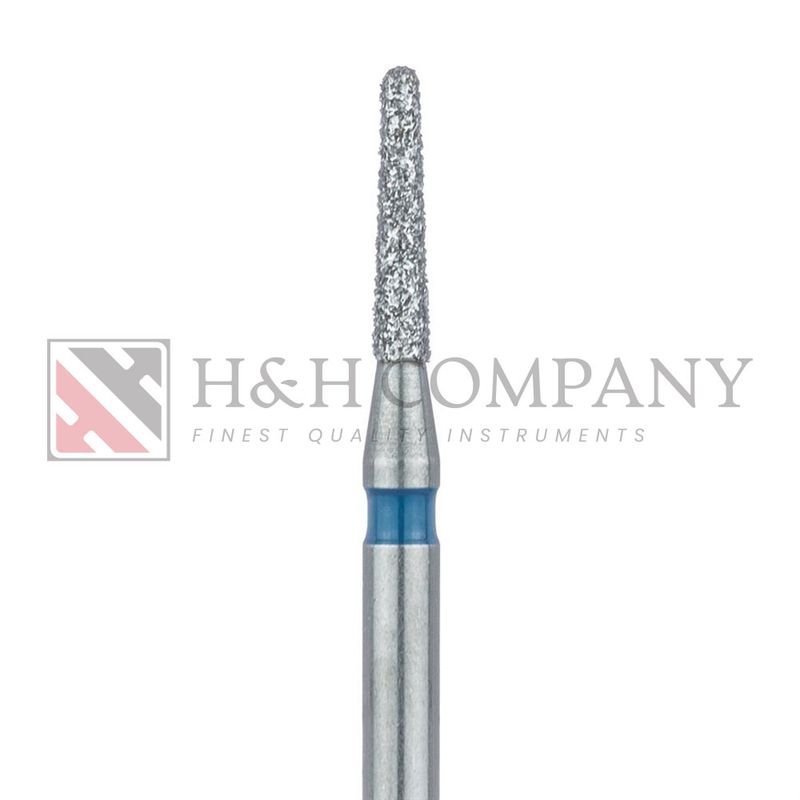 Round End Taper Chamfer Diamond Bur, 1.2mm, Medium, FG 5PK