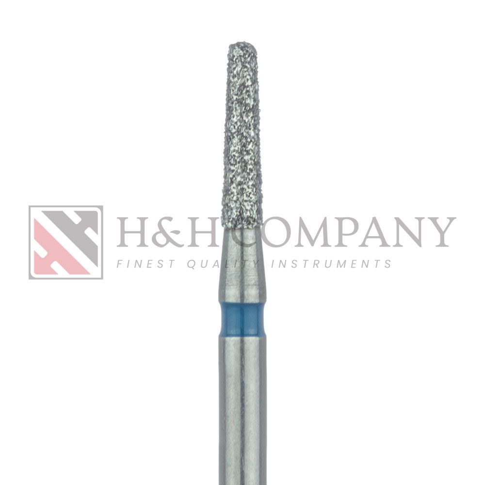 Round End Taper Chamfer Diamond Bur, 1.4mm, Medium, FG 5PK