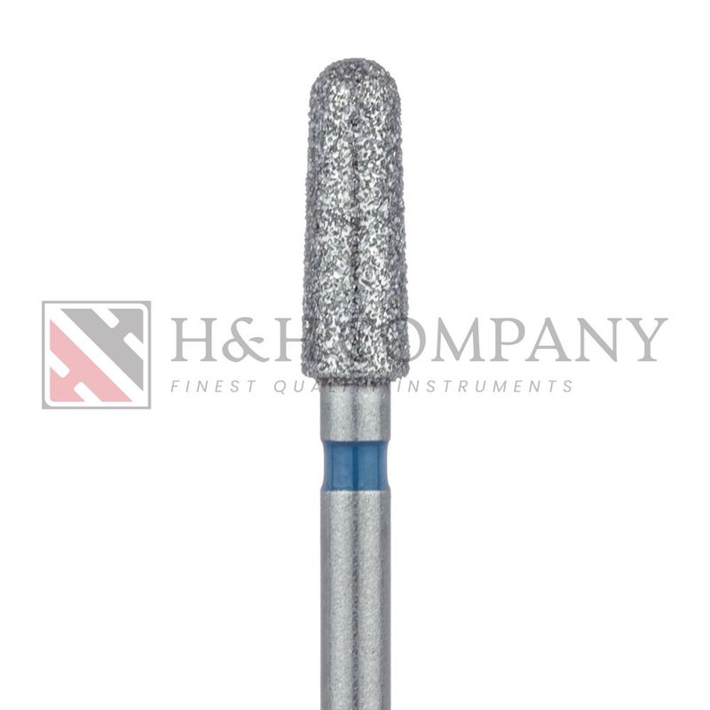 Round End Taper Chamfer Diamond Bur, 2.5mm, Medium, FG 5PK