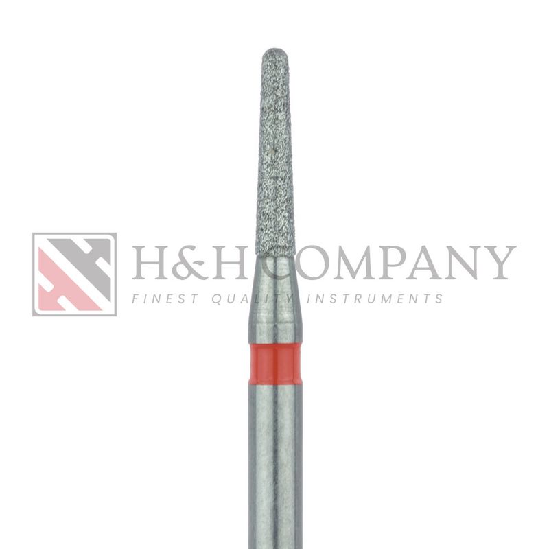 Round End Taper Chamfer Diamond Bur, 1.2mm, Fine, FG 5PK