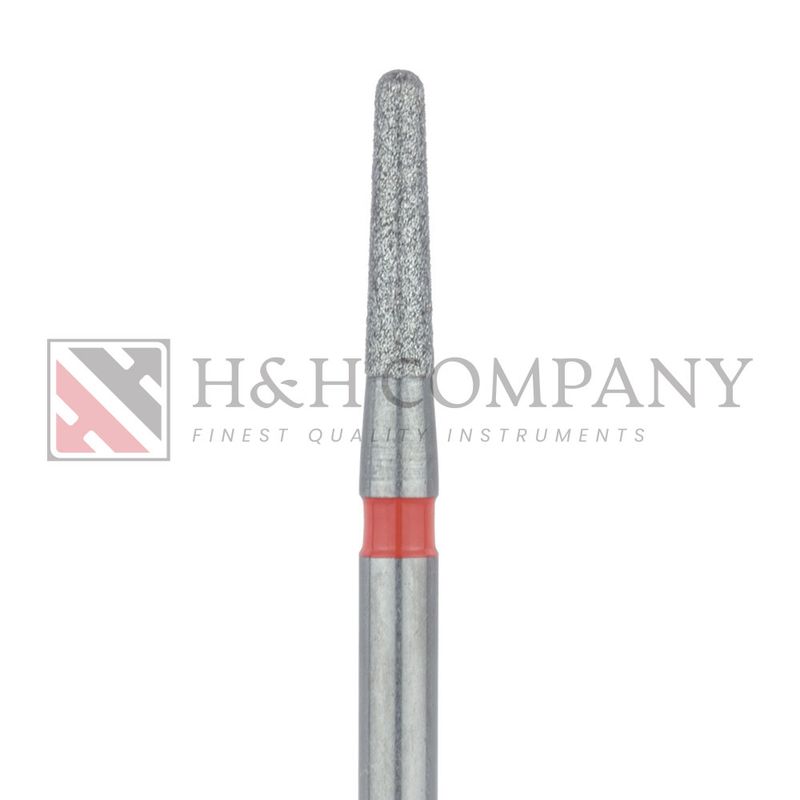 Round End Taper Chamfer Diamond Bur, 1.4mm, Fine, FG 5PK