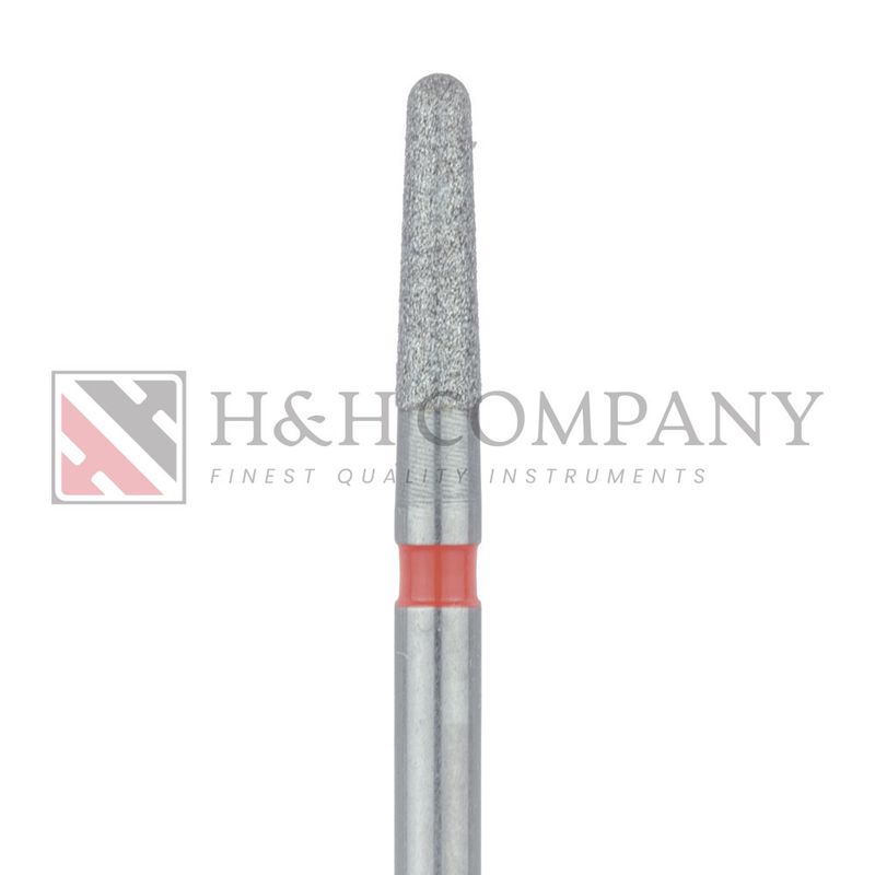 Round End Taper Chamfer Diamond Bur, 1.6mm, Fine, FG 5PK