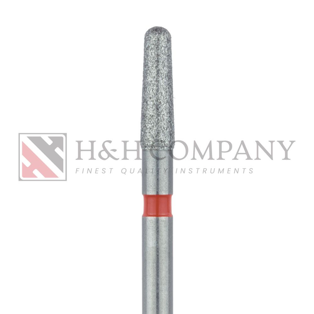 Round End Taper Chamfer Diamond Bur, 1.8mm, Fine, FG 5PK