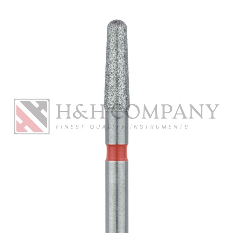 Round End Taper Chamfer Diamond Bur, 1.8mm, Fine, FG 5PK