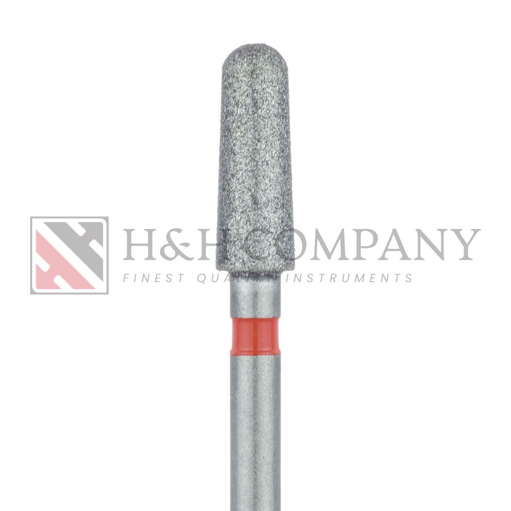 Round End Taper Chamfer Diamond Bur, 2.5mm, Fine, FG 5PK
