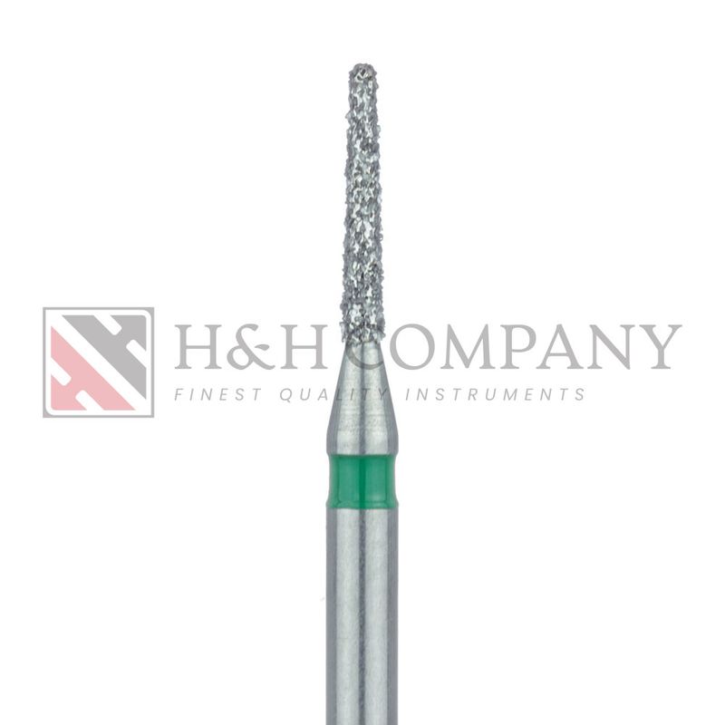 Round End Taper Chamfer Diamond Bur, 1.0mm, Coarse, FG 5PK