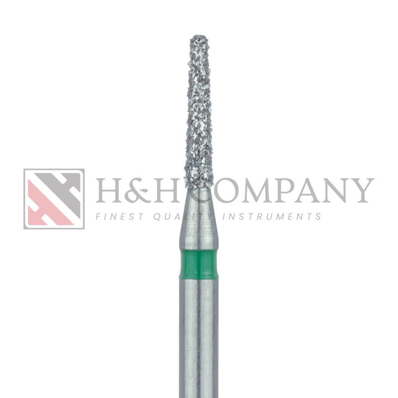 Round End Taper Chamfer Diamond Bur, 1.2mm, Coarse, FG 5PK