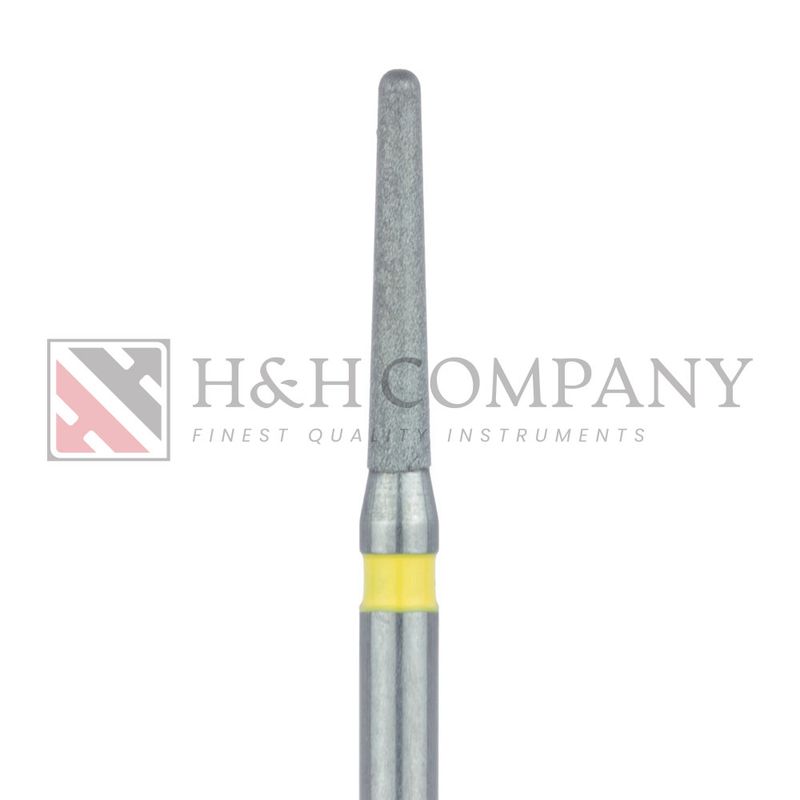 Round End Taper Chamfer Diamond Bur, 1.2mm, Extra Fine, FG 5PK
