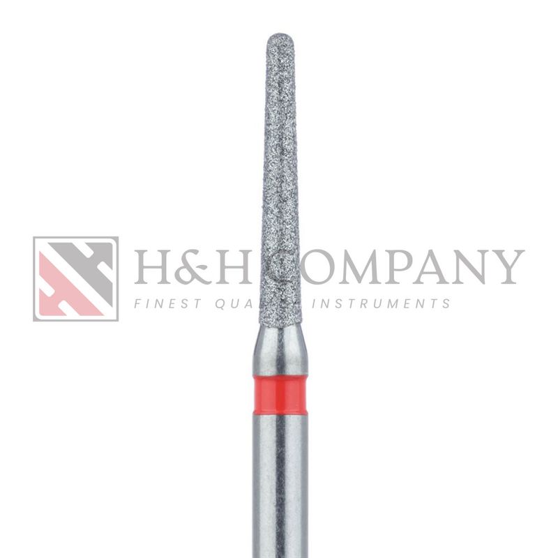 Round End Taper Chamfer Diamond Bur, 1.2mm, Fine, FG 5PK