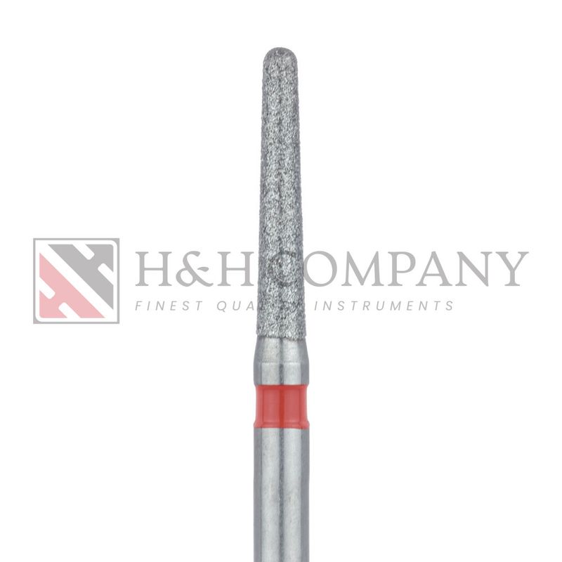 Round End Taper Chamfer Diamond Bur, 1.4mm, Fine, FG 5PK