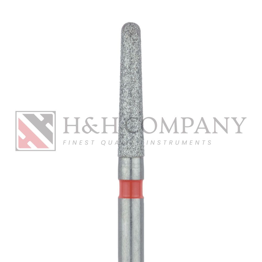 Round End Taper Chamfer Diamond Bur, 1.6mm, Fine, FG 5PK