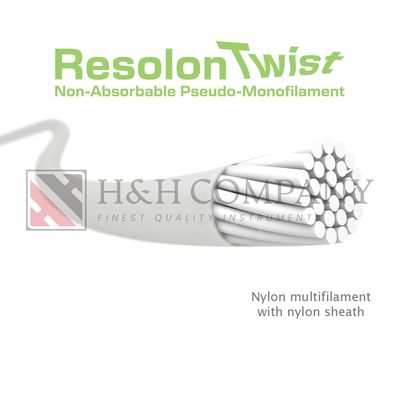 Resolon Twist™ Non-Absorbable Nylon Pseudo-Monofilament Sutures (12 Sutures/Box)