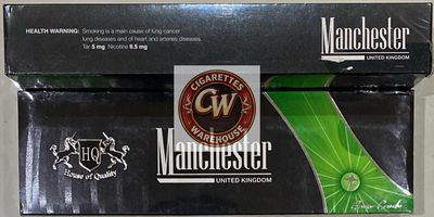 Manchester Green Crush Menthol​ cigarettes | Cheap smokes ​&amp; tobacco online | Australia free shipping (3-7 days)