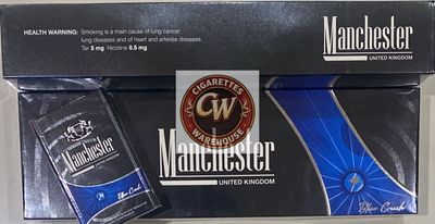 Manchester Blue Crush Menthol​ cigarettes | Cheap smokes ​&amp; tobacco online | Australia free shipping (3-7 days)
