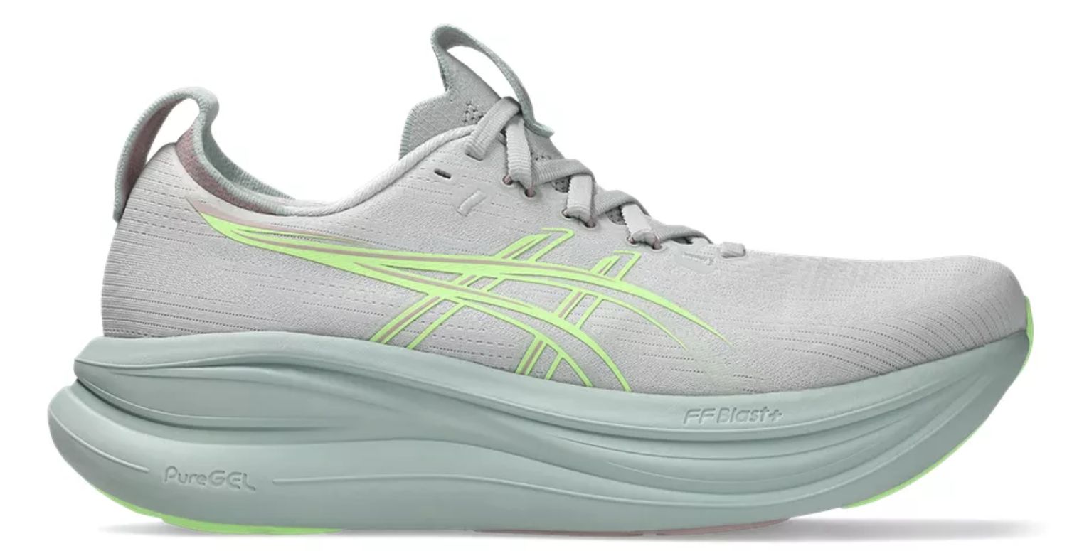 Gel Nimbus 28 Cloud Grey/Illuminate Green