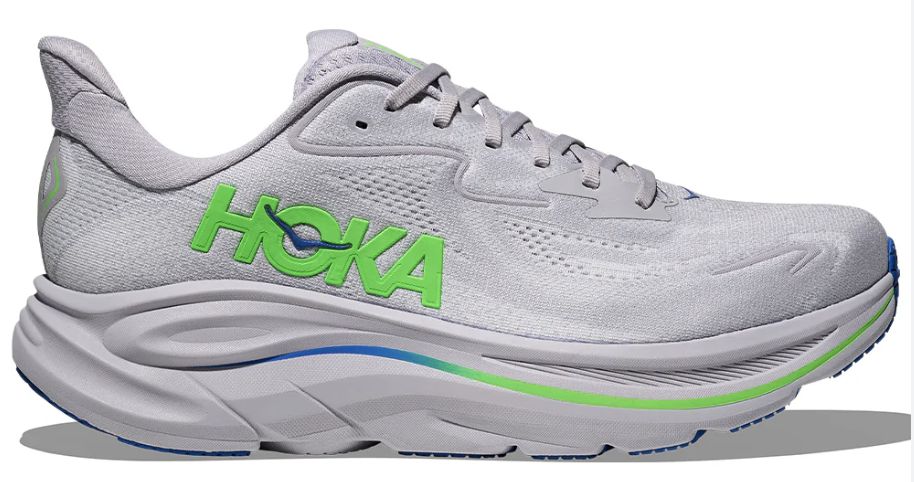 Clifton 10 Ash Gray/Neon Green