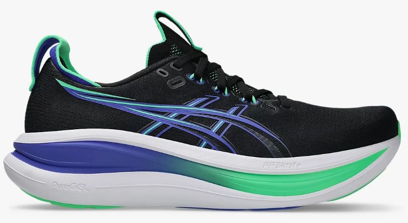 Gel Nimbus 28 Black/Cobalt Burst, Gender: Men, Size: 6