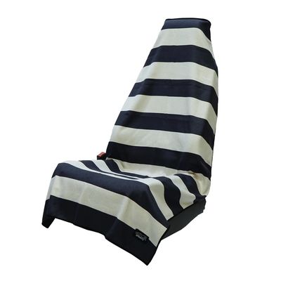 Midnight Boardwalk Stripe Car Seat Cover Towel w/ Snaps