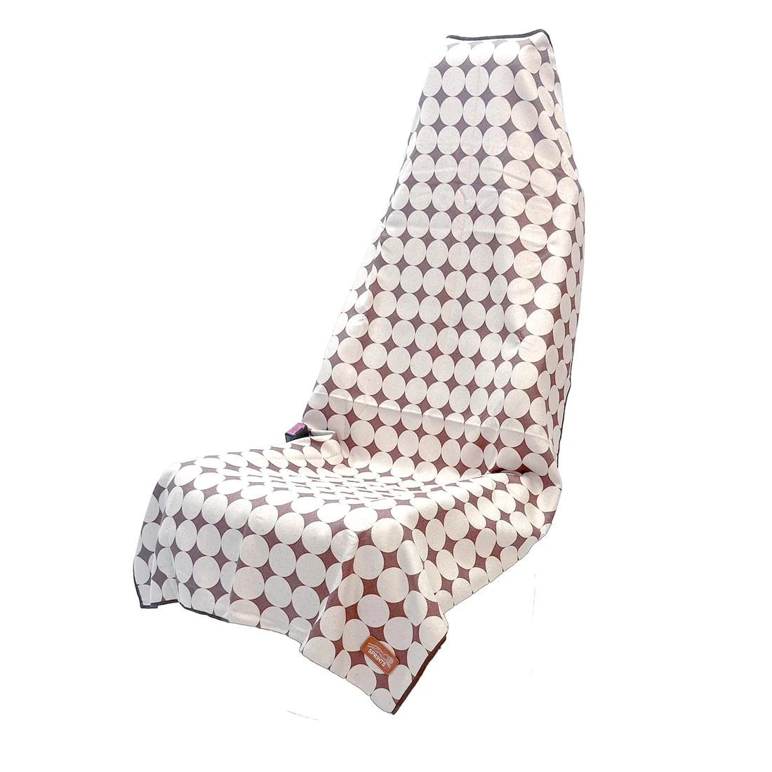 Kaleidoscope Cream Car Seat Cover Towel w/ Snaps